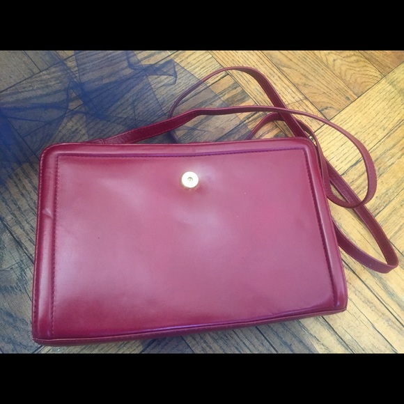 CHAUS VTG Crossbody LEATHER 90's CLUTCH Bag GORG - Picture 5 of 8